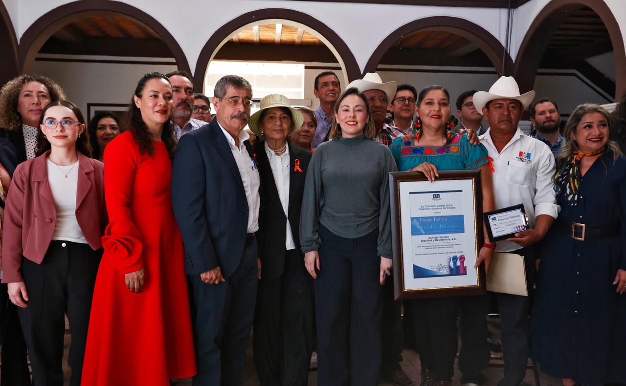 Consejo Yoreme Dignidad y Resistencia, A.C. recibe el Premio Estatal de Derechos Humanos 2025