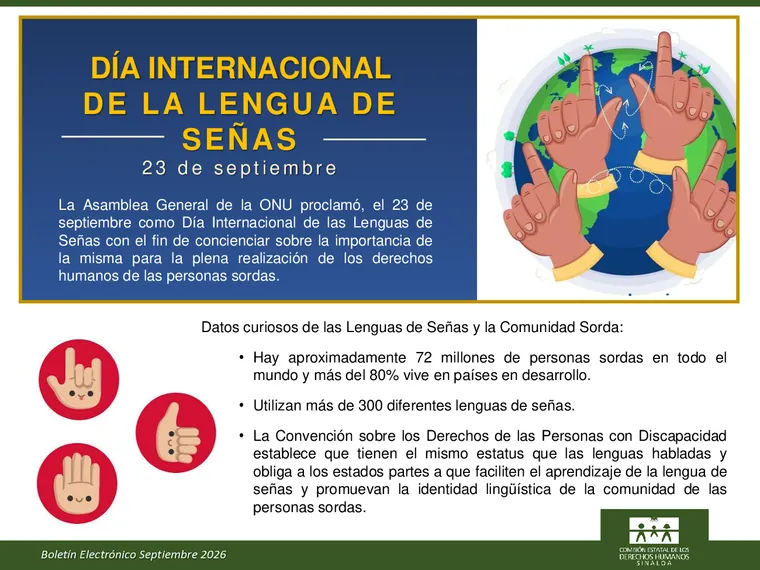 Día Internacional de la Lengua de Señas - 23 de septiembre